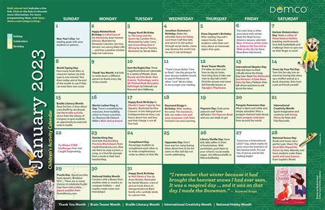 2024 Calendar of Activities .